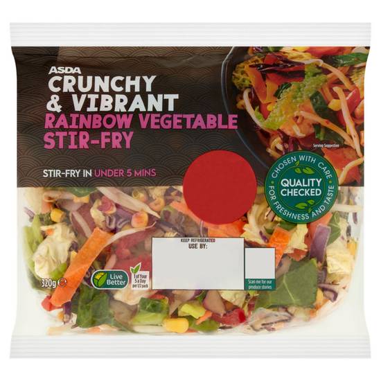 Asda Crunchy & Vibrant Rainbow Vegetable Stir-Fry 320g