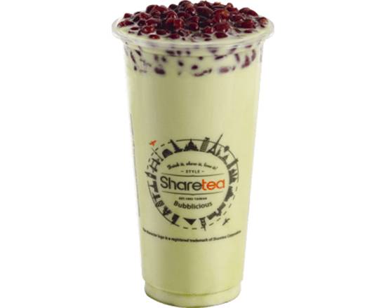 Matcha Red Bean Milk Tea