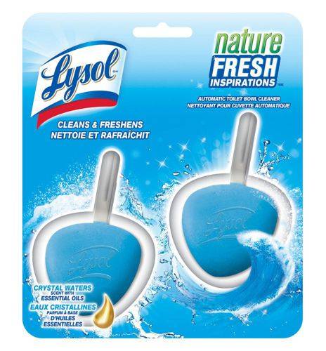 Lysol nettoyant pour cuvette automatique aucun dégât nature fresh inspirations (2 unités) - automatic toilet bowl cleaner crystal waters (2 units)