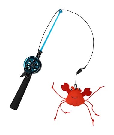 Fishing Rod Cat Toy Crab