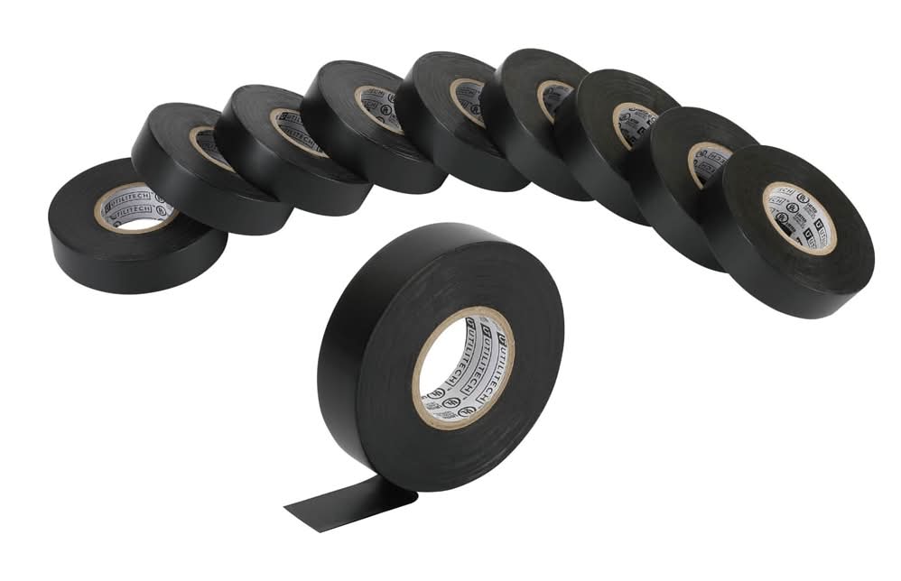 Utilitech 0.75-in x 60-ft Vinyl Electrical Tape Black 10 -Pack