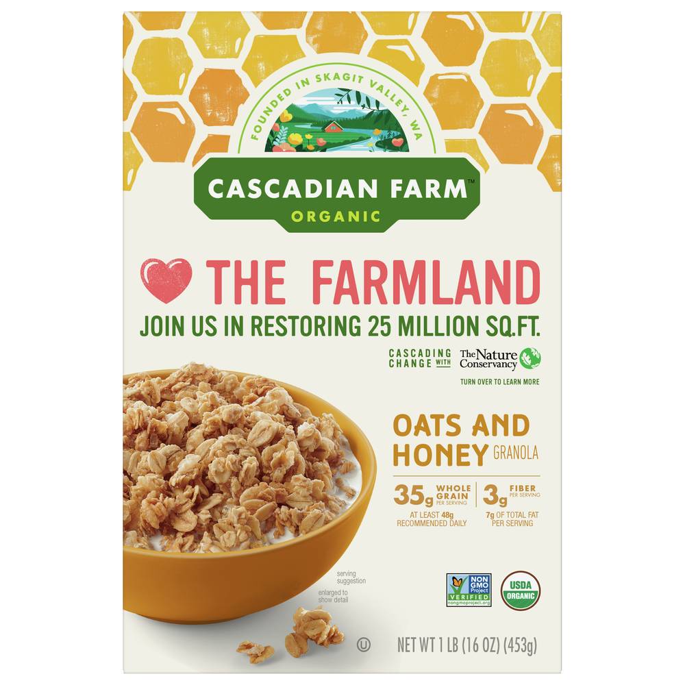 Cascadian Farm Organic Granola, Oats and Honey (16 oz)