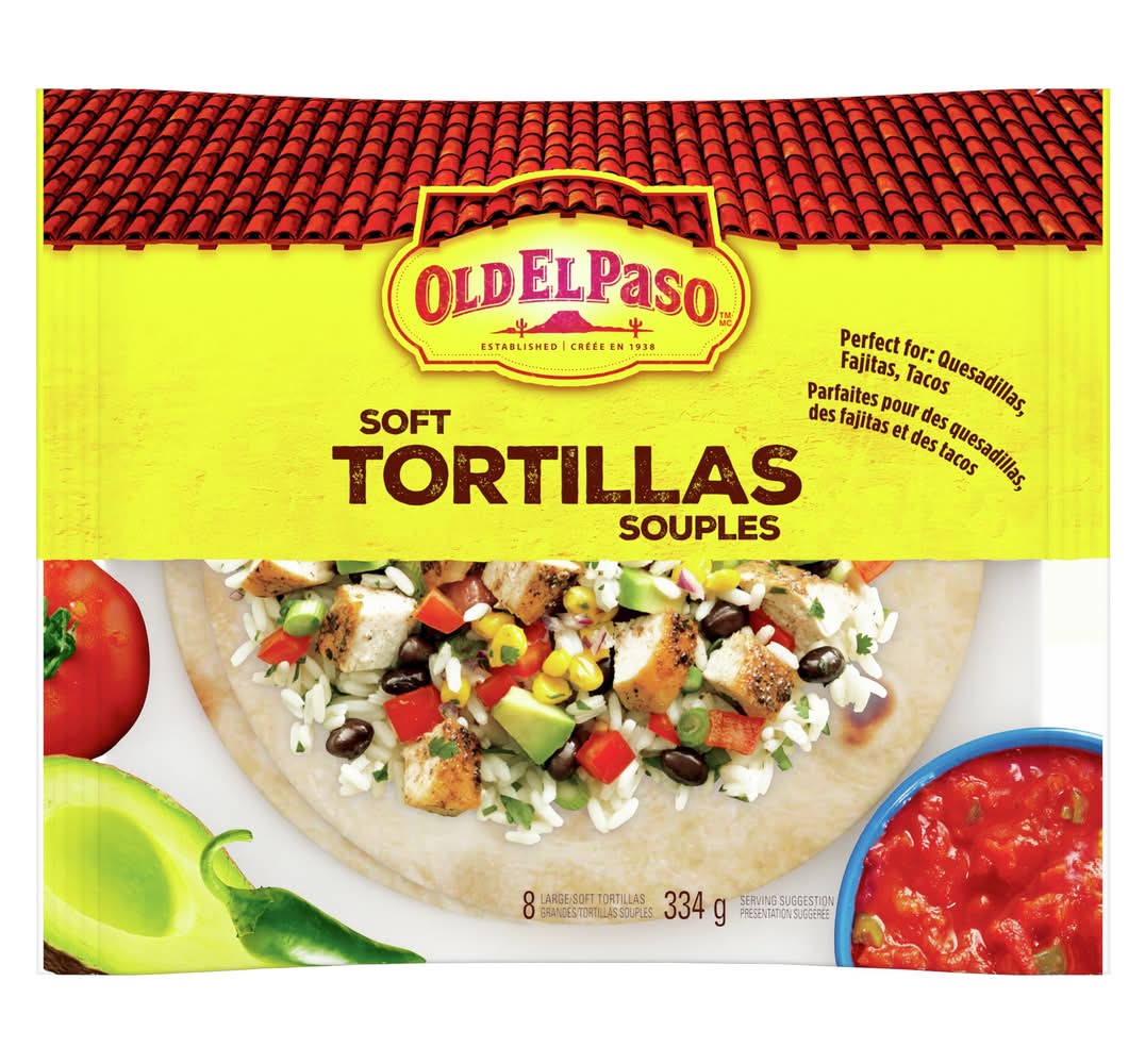 Old El Paso Large Soft Tortillas Souples (334 g, 8 ct)