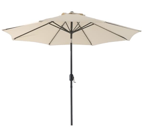Tan Crank & Tilt Round Patio Umbrella, 9'