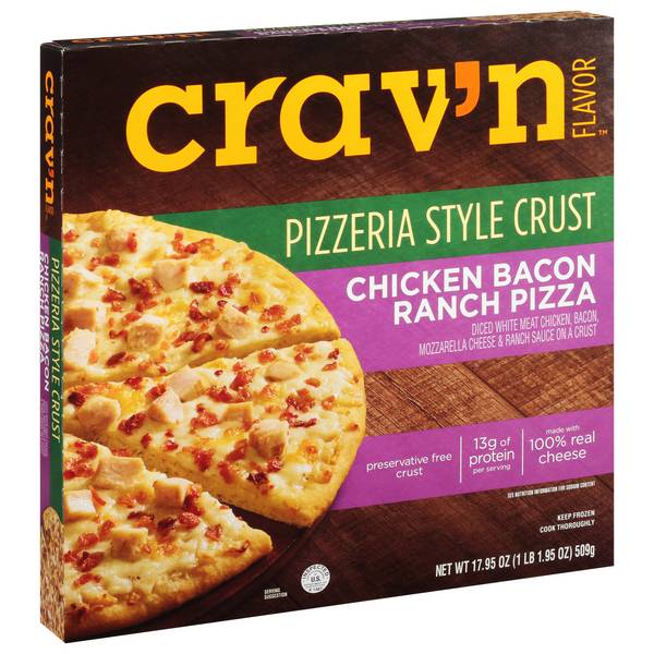 Crav'n Flavor Chicken Bacon Ranch Pizzeria Style Pizza