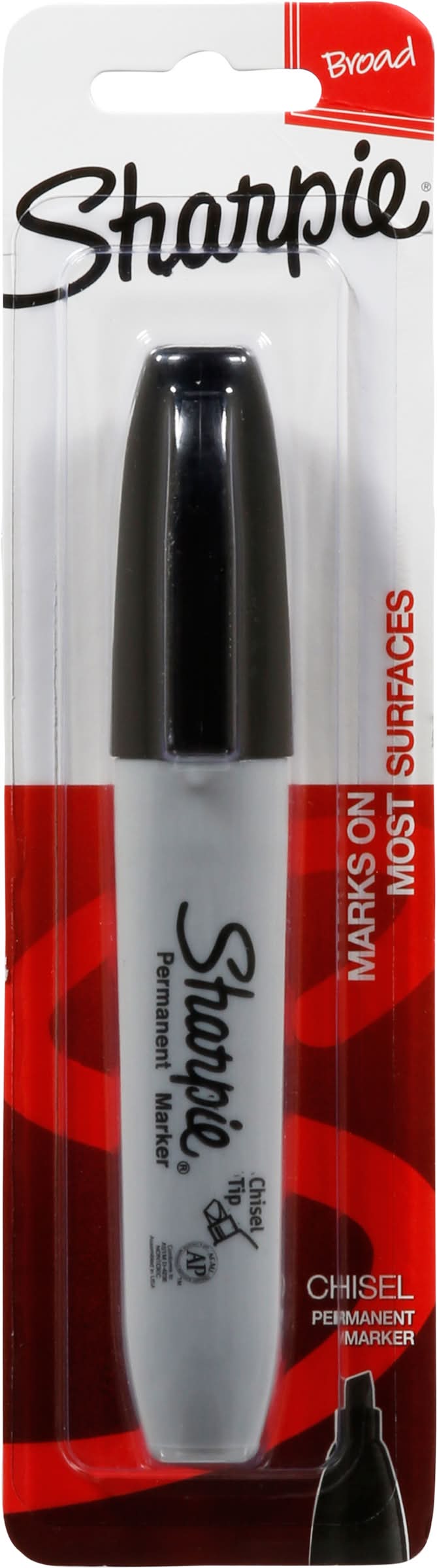 Sharpie Chisel Permanent Marker, Black (43.1 g)