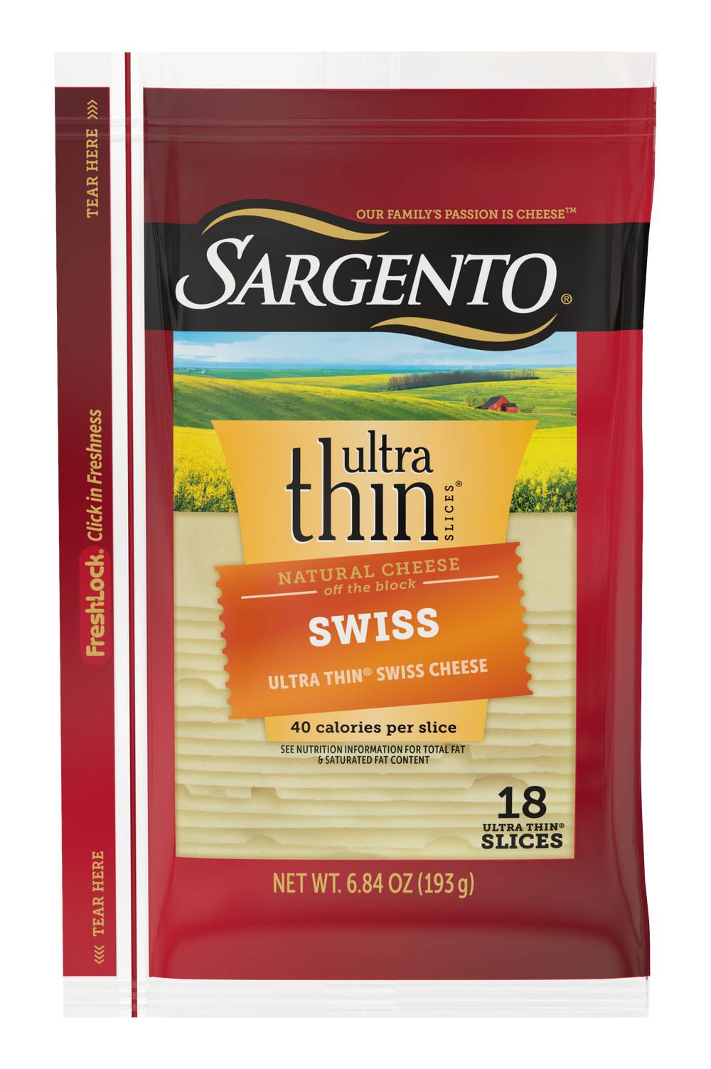 Sargento Ultra Thin Swiss Natural Cheese Slices (6.84 oz)