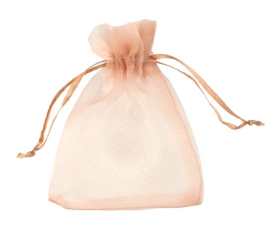 Celebrate It Drawstring Organza Favor Bags, 3x4 in, Gold (12 ct)