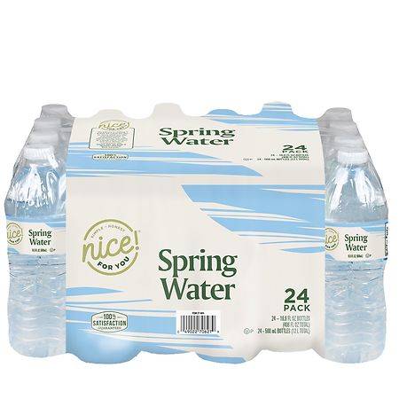 Nice! Spring Water (24 ct, 16.91 fl oz)