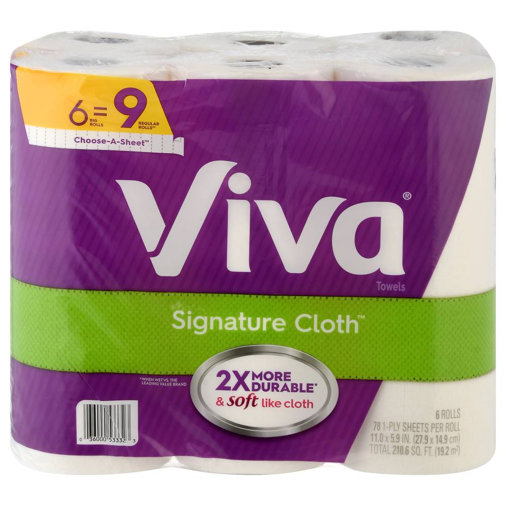 Signature Cloth Big Rolls Towels (6ct) (11.0 x 5.9 in)