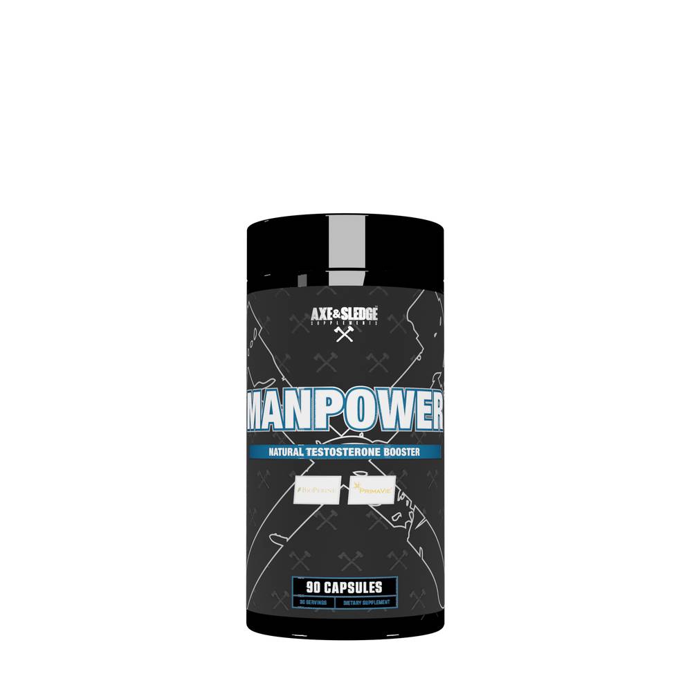 Manpower Natural Testosterone Booster - 90 Capsules (30 Servings)