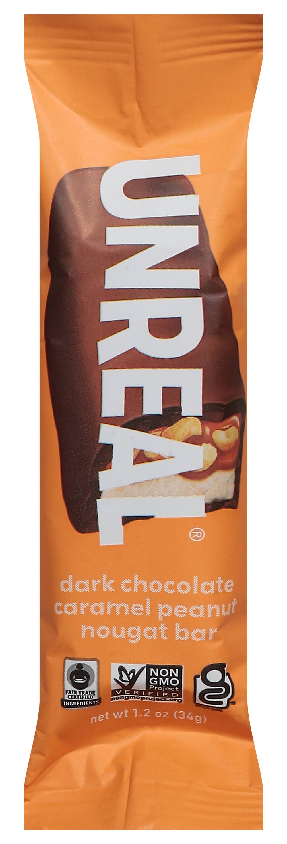 Unreal Dark Chocolate Caramel Peanut Nougat Bar (1.2 oz)