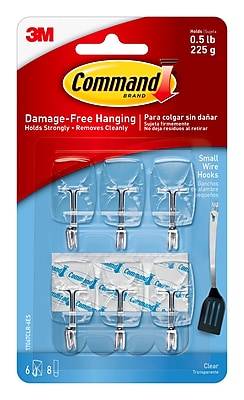 Command Clear Small Wire Hooks (6 ct)