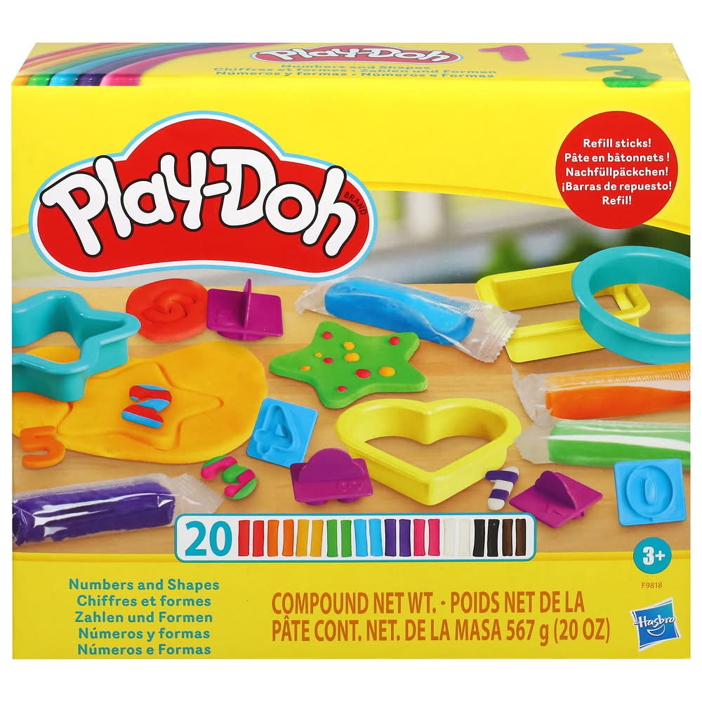Play-Doh Numbers and Shapes Playset, Assorted (20 oz, 20 ct)