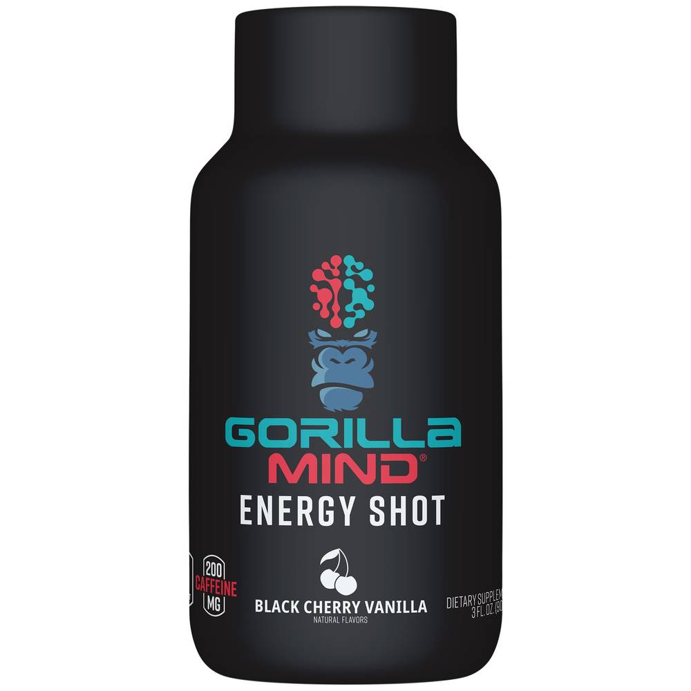 Gorilla Mind Energy Shot, Black Cherry Vanilla (3 fl oz)