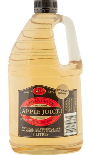 Cedar Creek Orchard Cold Pressed Juice Premium Apple (2L)