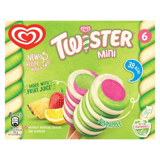 Heartbrand Twister Ice Lolly Mini (fruit) (6ct)