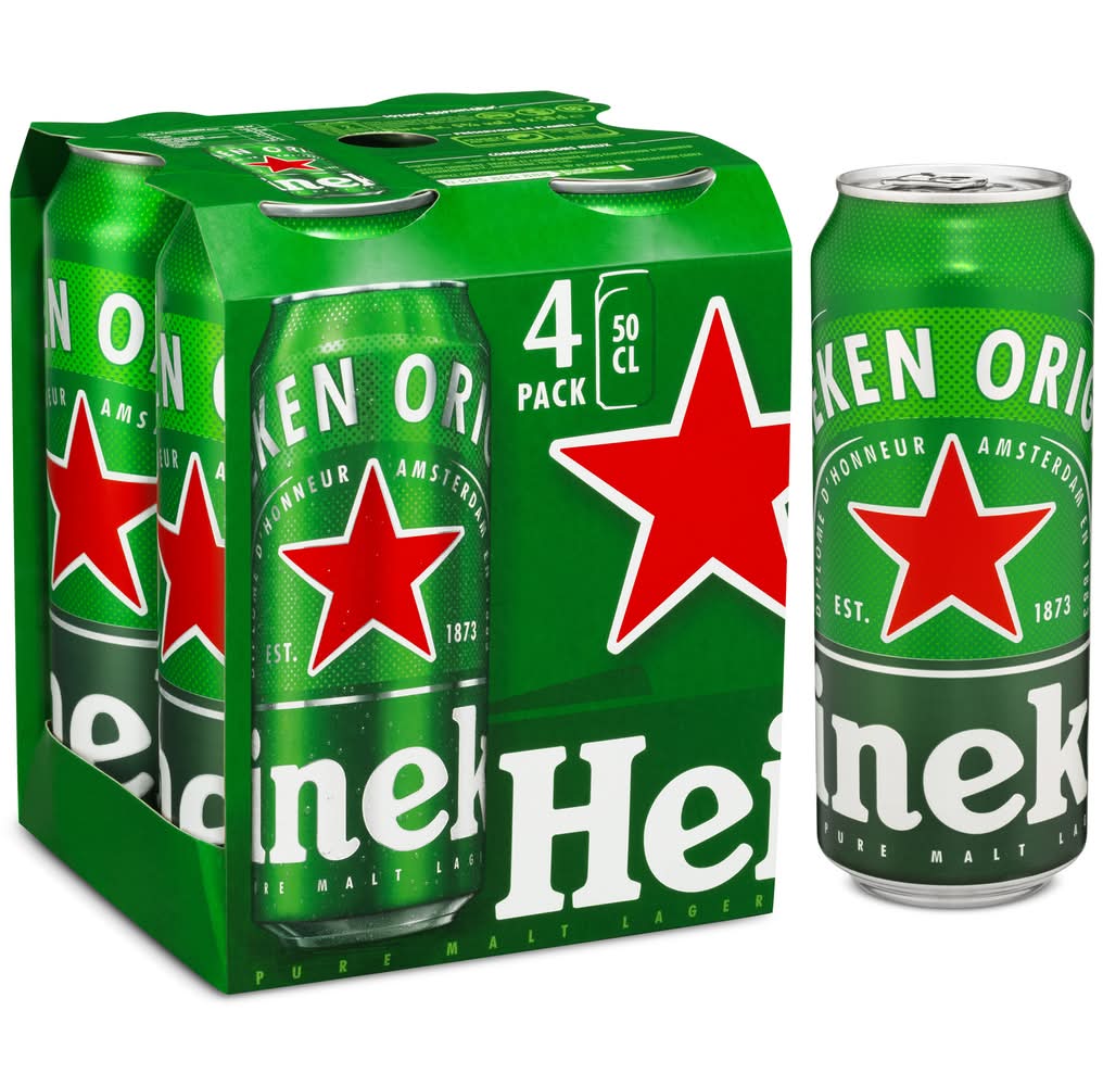 Heineken - Bière blonde (4 x 500ml)