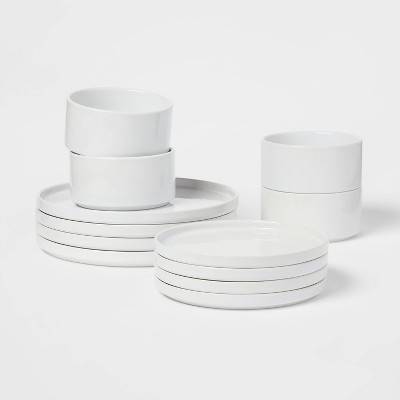 12pc Stoneware Stella Dinnerware Sets White - Threshold™