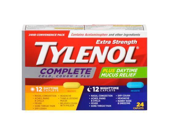 TYLENOL COMPLETE COUGH COLD&FLU DAY&NIGHT 24 PK