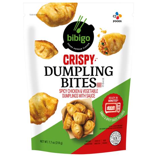 Bibigo Crispy Spicy Chicken & Vegetable Dumplings With Sauce