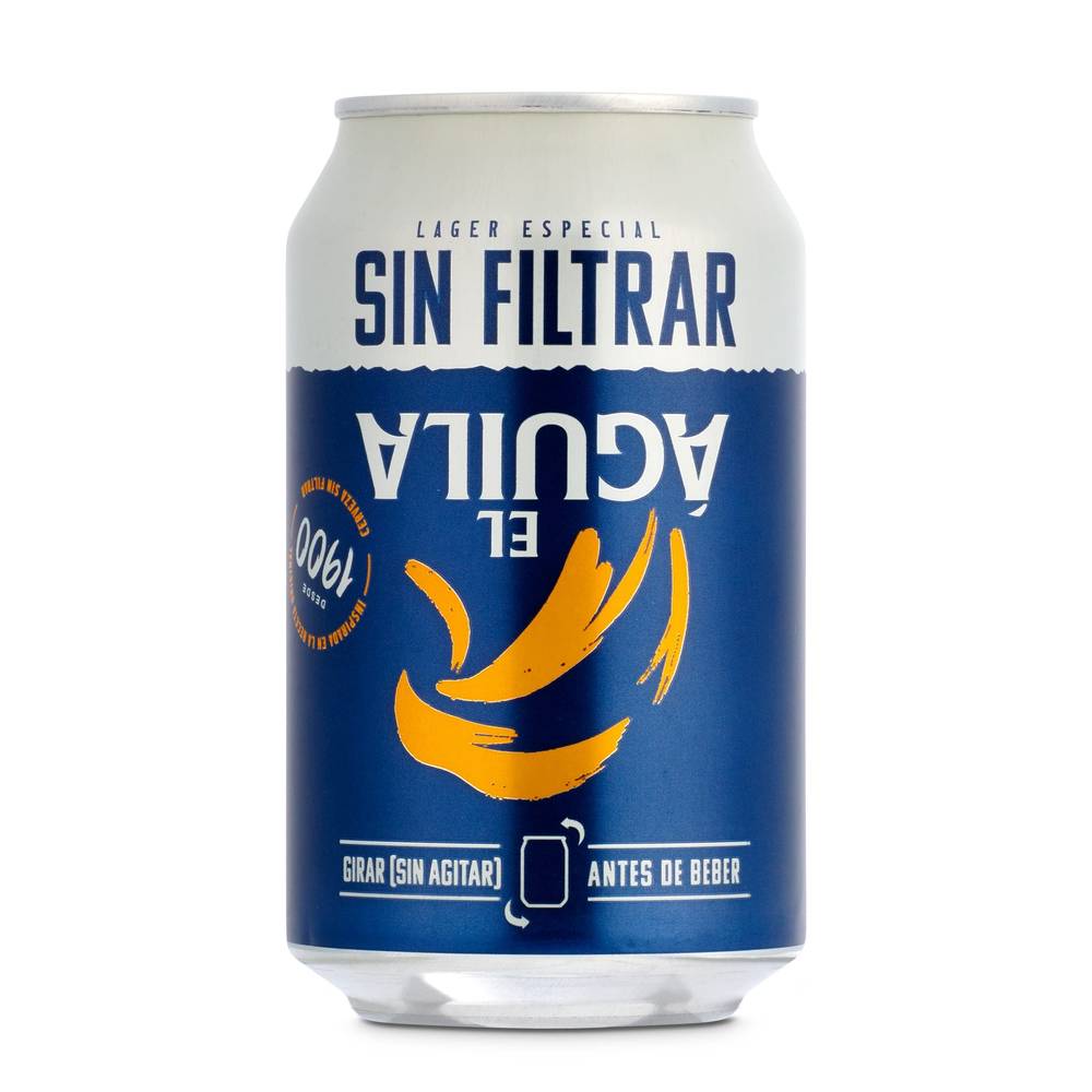 Cerveza Sin Filtrar El Aguila Lata 33 Cl