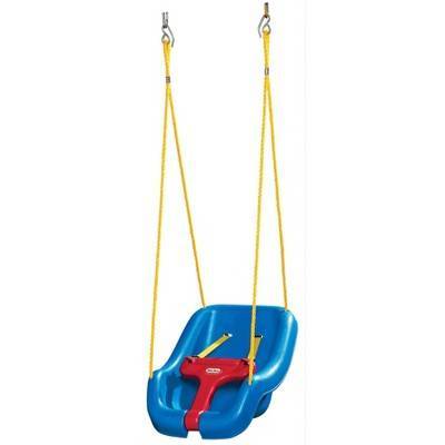 Little Tikes 2-In-1 Snug 'N Secure Swing High Back Swing, Blue