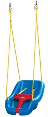 Little Tikes 2-In-1 Snug N Secure Swing High Back Swing, Blue