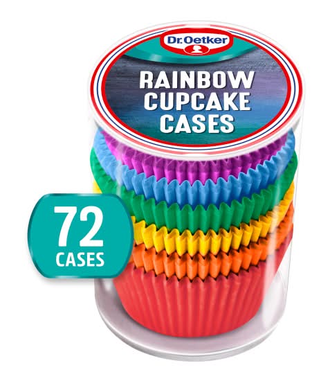 Dr. Oetker Rainbow Cupcake Cases (72 pack)