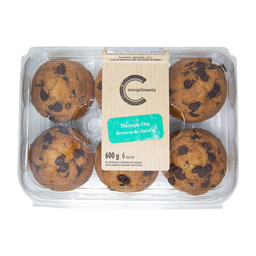 Compliments Muffins Chocolate Chip 600 g