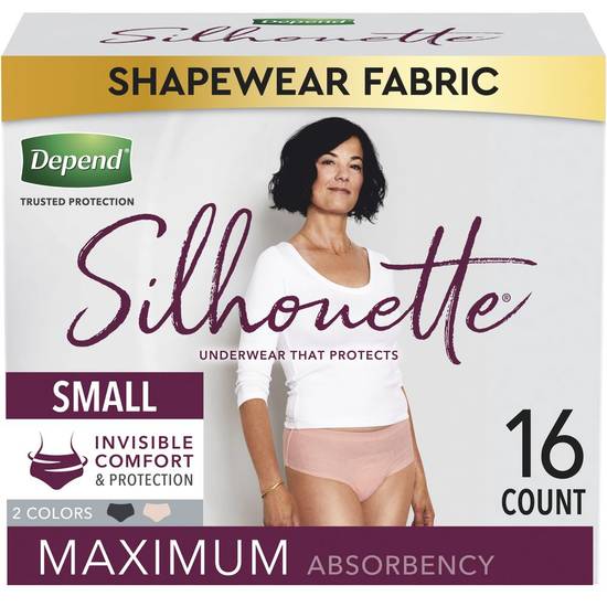 Depend Silhouette Incontinence Underwear - Small, 16 ct