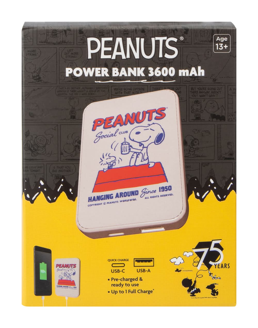 Peanuts® Power Bank 3600MAh Social Club