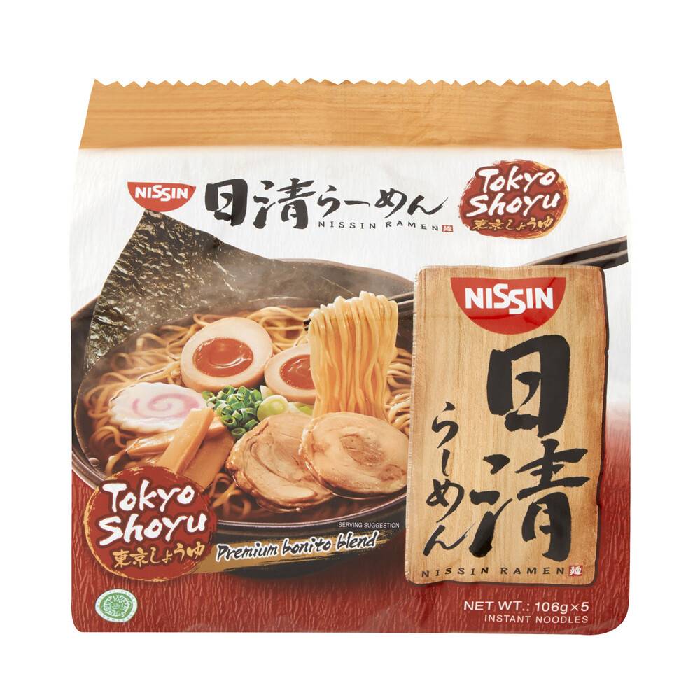 Nissin Ramen Tokyo Shoyu Instant Noodles (530g, 5 pack)