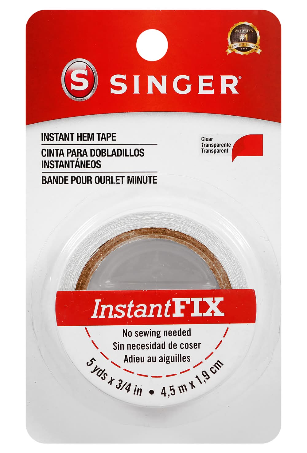 Singer Instant Fix Clear Hem Tape (1.6 oz)