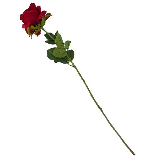 # Single Rose W/ Leaves On Long Stem (26"/ 66 CM)