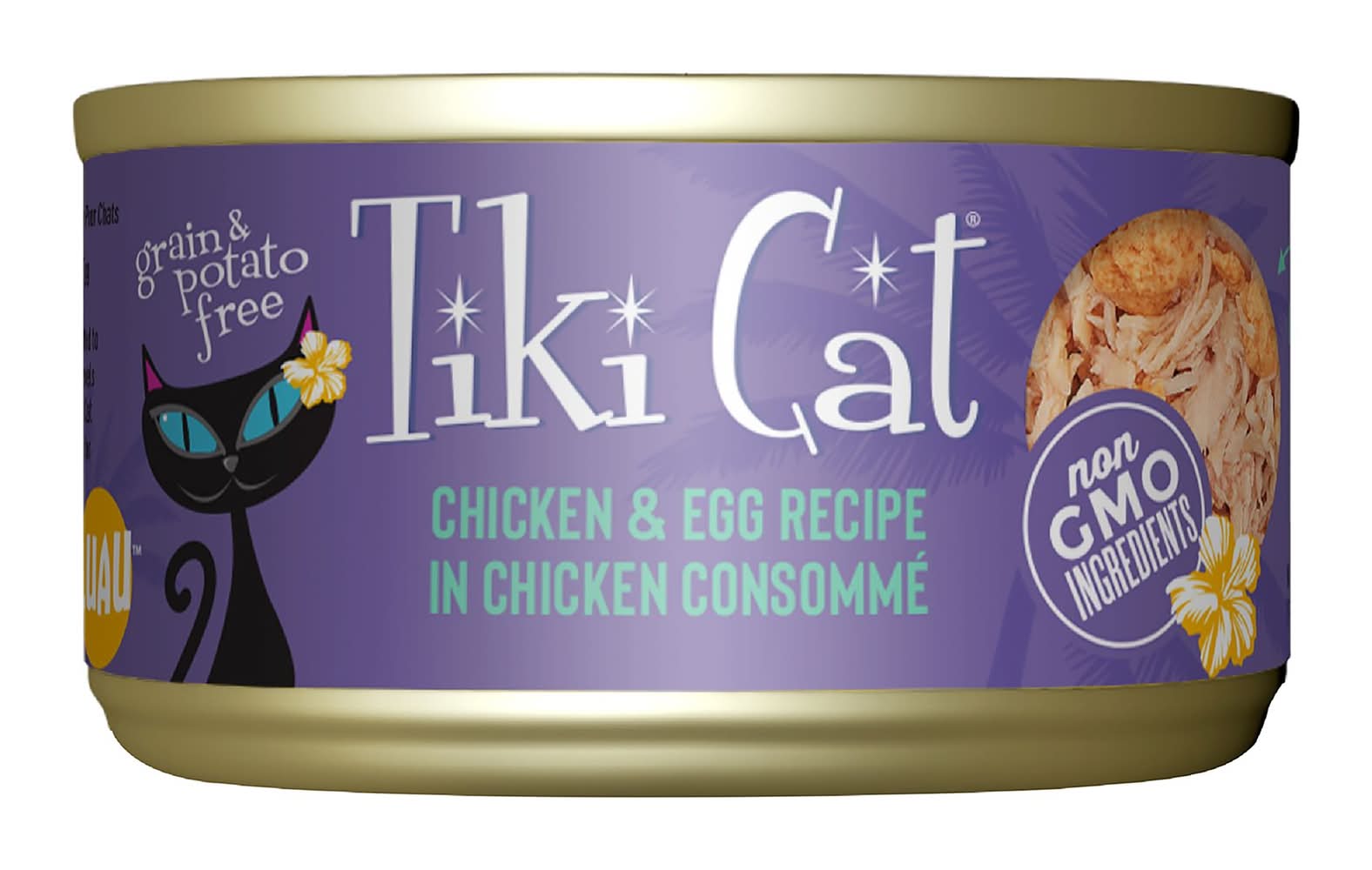 Tiki Cat® Luau Wet Cat Food - Non-GMO, Grain & Potato Free 2.8oz (Flavor: Chicken & Egg, Size: 2.8 Oz)