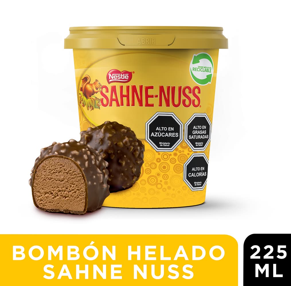 Sahne Nuss · Helado bombón de leche con cobertura - Chocolate-Almendras (225 ml)