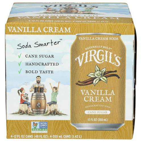 Virgil's Handcrafted Vanilla Cream Soda 4 Pack