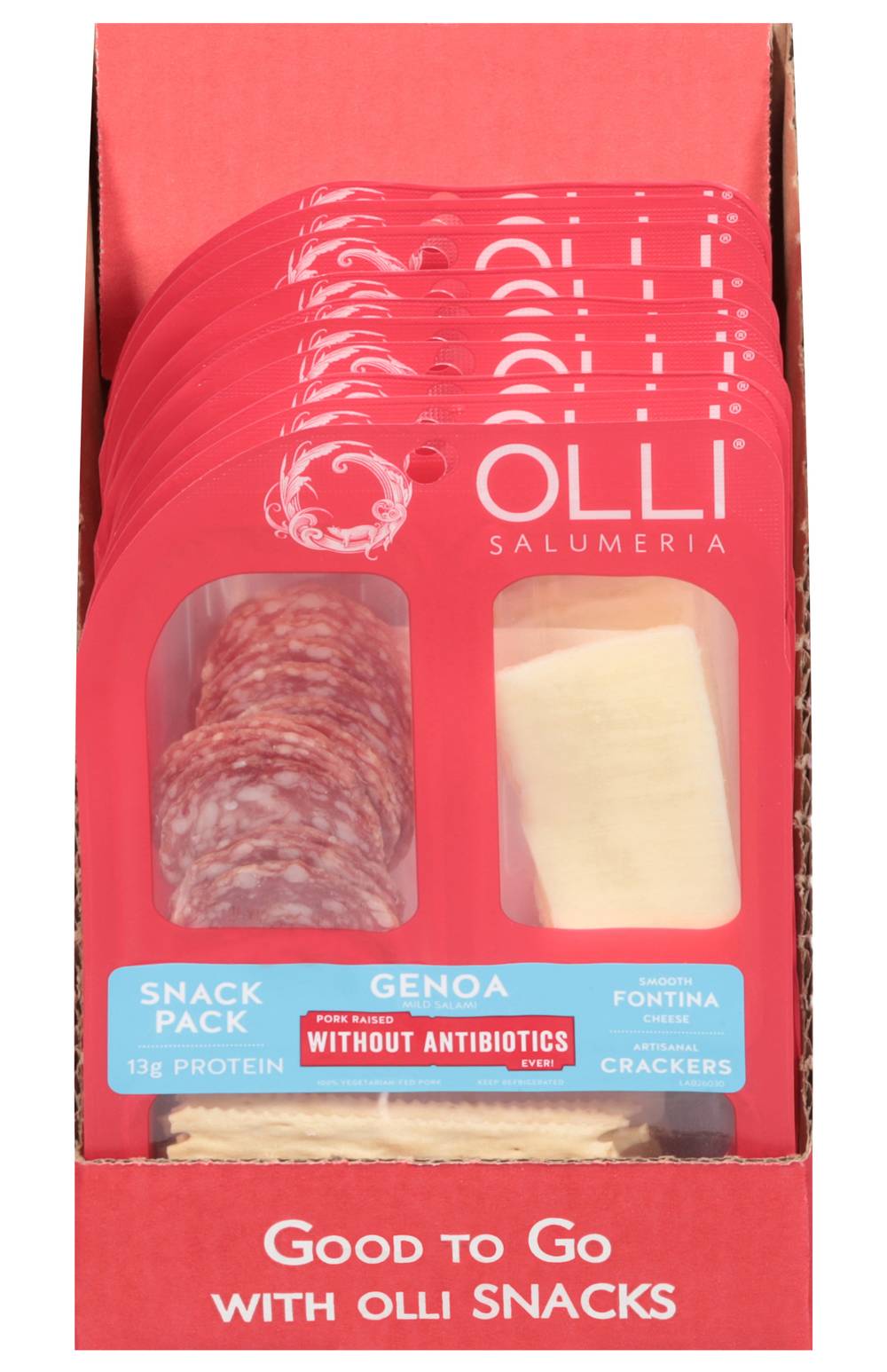 Olli Salumeria Genoa Salami Fontina and Crackers Snack (2 oz)