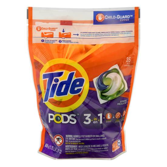 Tide 3 in 1 Spring Meadow Detergent Pods (35 ct)