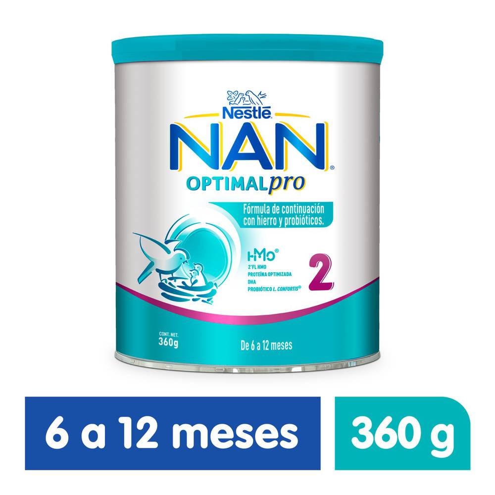 Nan fórmula optipro para lactantes etapa 2 (lata 360 g)