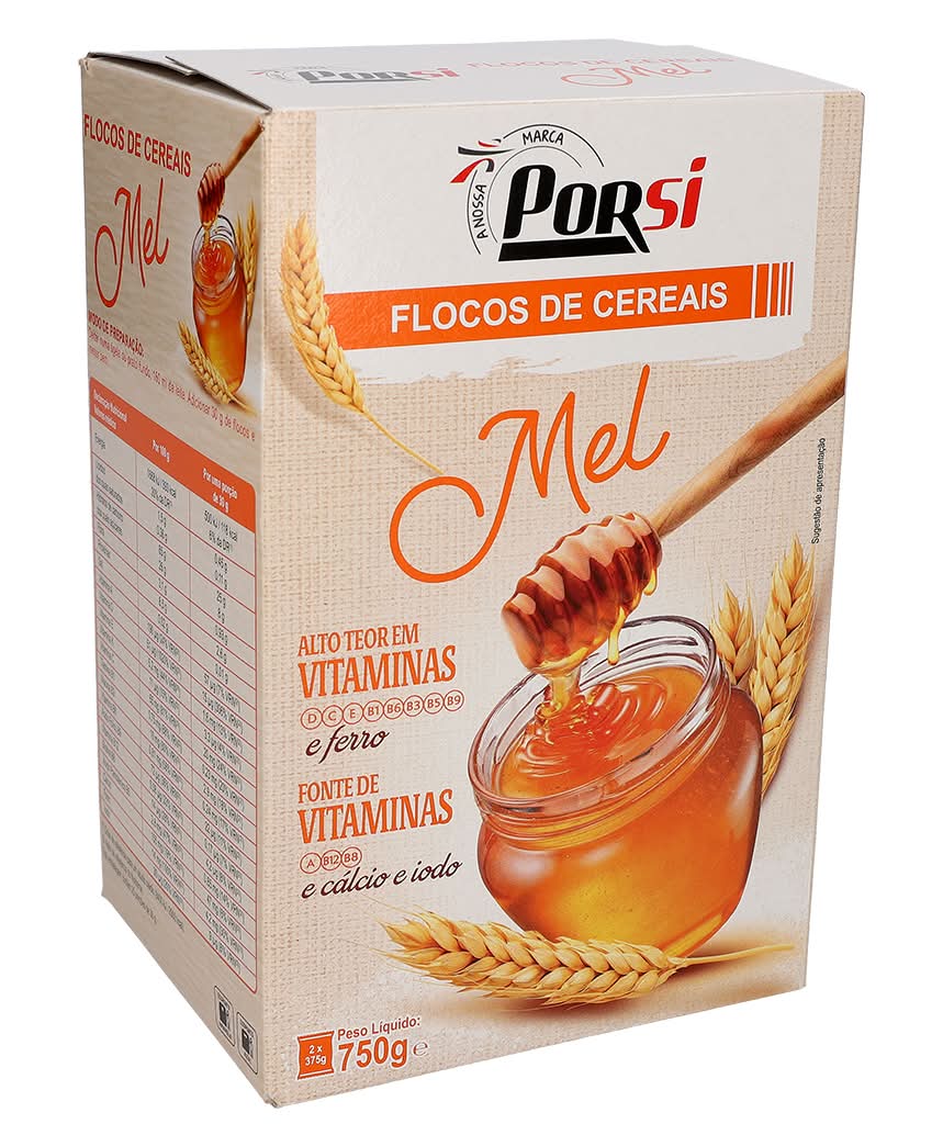 PorSi - Flocos de cereais com mel, embalagem de 750g