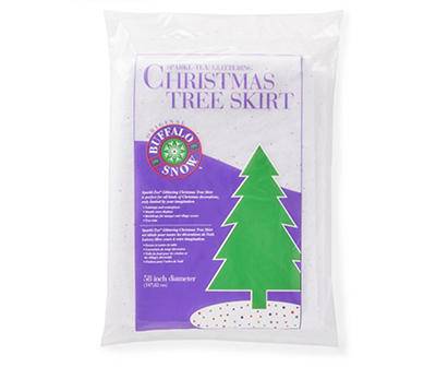 Buffalo Snow Sparkl-Tex Glittering Christmas Tree Skirt, 58 in