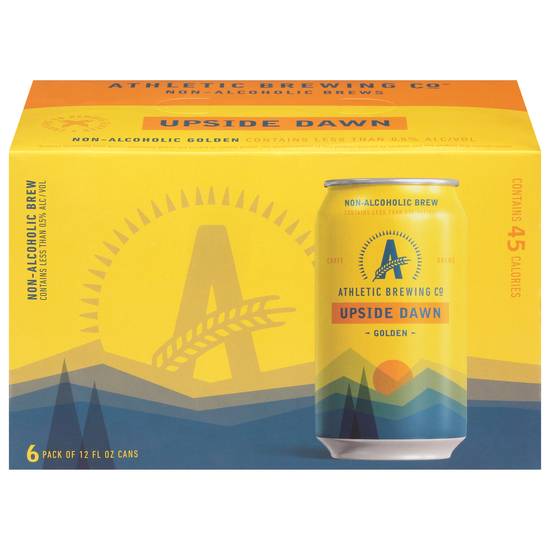 Athletic Brewing Co. Upside Dawn Golden Beer (6 pack, 12 fl oz)