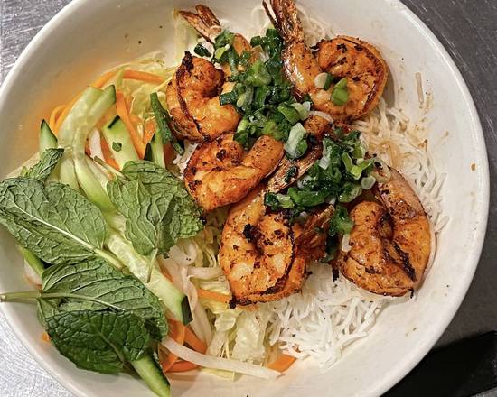 B4. Bún Tôm Nướng, Chả Giò