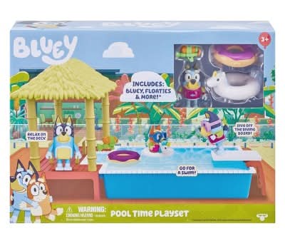 BLUEY Pool Time Playset With Figure 3+ Years