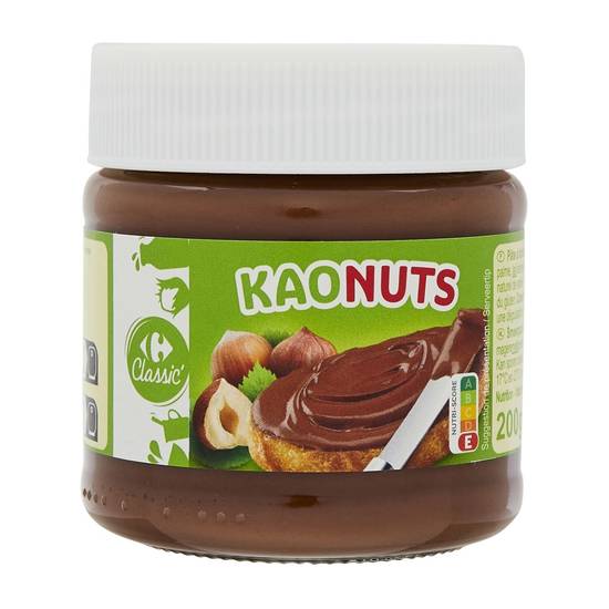 Carrefour Classic' - Kaonuts pâte à tartiner au cacao et noisettes