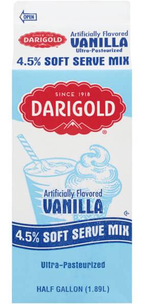 Darigold Ultra-Pasteurized Reduced Fat Icecream Mix, Vanilla (66.6 oz)