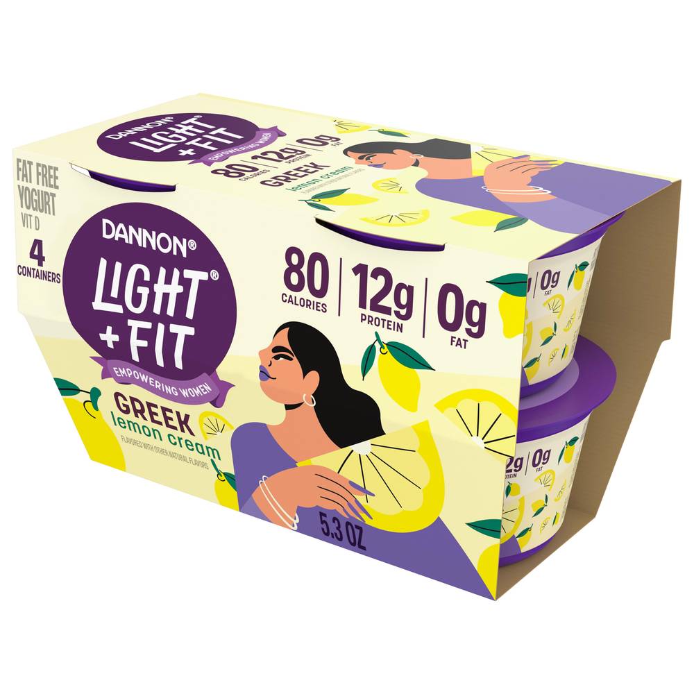 Light + Fit Greek Lemon Cream 4pk/5.3oz