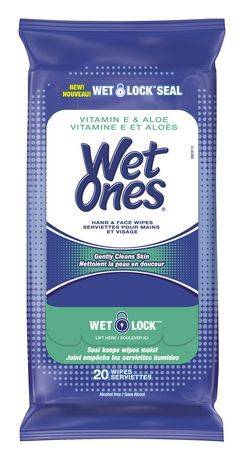 Wet Ones Hand Wipes With Vitamine and Aloe Travel pack (20 wipes)